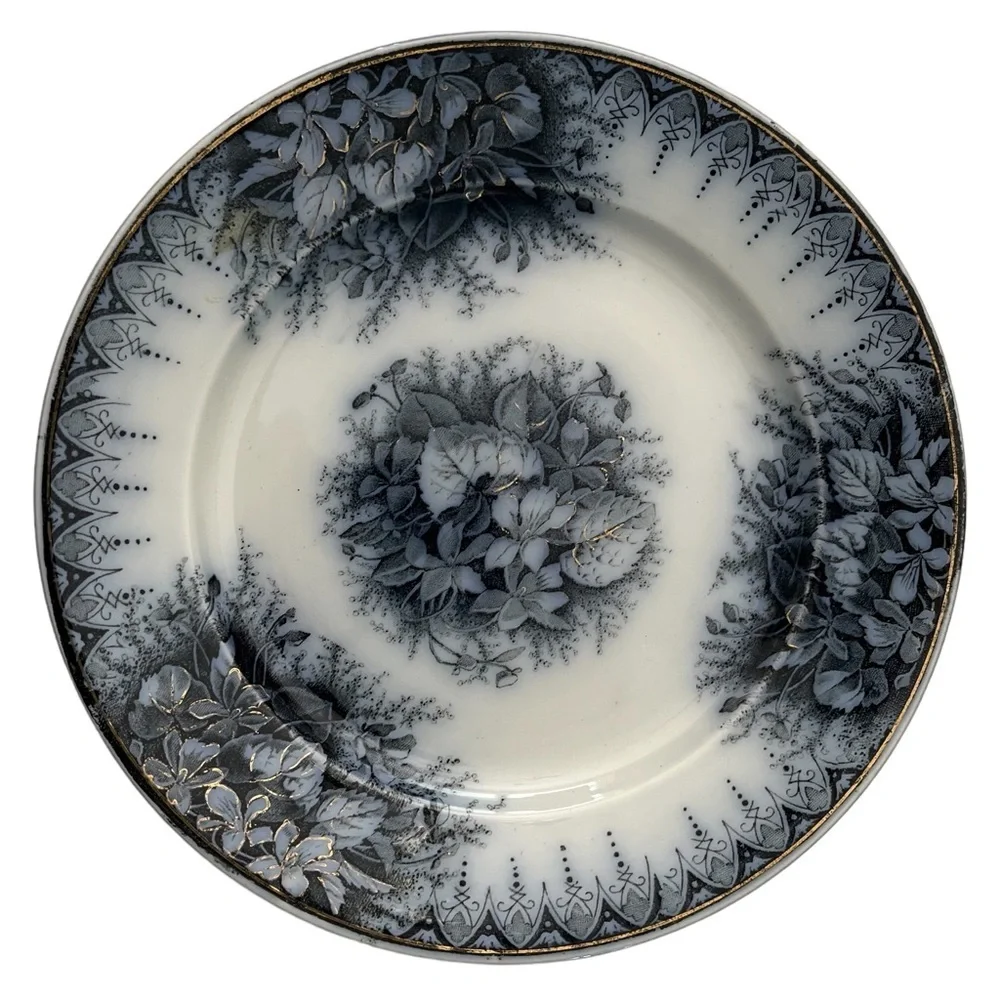 Flow Blue Violette K&G Luneville France Plates (set of 4)